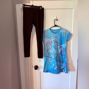 Wonder Nation Kids Mermaid Set - Blue and Black